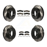 Front Rear Drill Slot Brake Rotor Ceramic Pad Kit For Chevrolet Express 2500 GMC