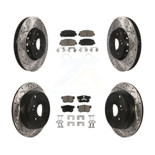 Load image into Gallery viewer, [Front+Rear] 2013-2018 Acura RDX Performance Drilled &amp; Slotted Brake Rotor &amp; Ceramic Pads Kit For Max Braking