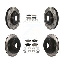 Charger l&#39;image dans la galerie, [Front+Rear] 2012-2016 Honda CR-V AWD Performance Drilled &amp; Slotted Brake Rotor &amp; Ceramic Pads Kit For Max Braking