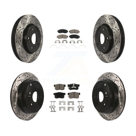 [Front+Rear] 2012-2016 Honda CR-V AWD Performance Drilled & Slotted Brake Rotor & Ceramic Pads Kit For Max Braking