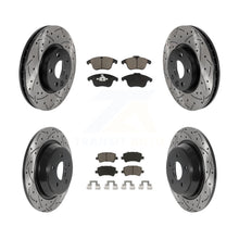 Load image into Gallery viewer, Front Rear Drilled Slot Brake Rotors Ceramic Pad Kit For Land Rover Range Evoque