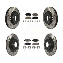 Load image into Gallery viewer, Front Rear Coated Drilled Slot Disc Brake Rotor &amp; Ceramic Pad Kit For Mazda CX-5