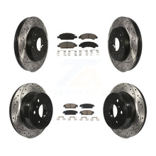 Load image into Gallery viewer, Front Rear Drilled Slot Brake Rotor Ceramic Pad Kit For Chevrolet Silverado 1500