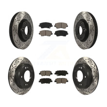 Load image into Gallery viewer, Front Rear Drilled Slot Brake Rotor Ceramic Pad Kit For Hyundai Veloster Tech SE