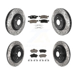 Front Rear Drill Slot Brake Rotor Ceramic Pad Kit For Mercedes-Benz ML350 GLE350