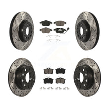 Load image into Gallery viewer, Front Rear Drilled Slot Brake Rotors Ceramic Pad Kit For Volkswagen Jetta Beetle