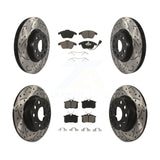 Front Rear Drilled Slot Disc Brake Rotor & Ceramic Pad Kit For Volkswagen Beetle