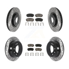 Load image into Gallery viewer, Front Rear Coated Drill Slot Disc Brake Rotor Ceramic Pad Kit For Hyundai Tucson