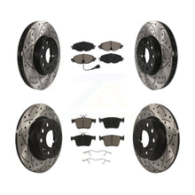 Charger l'image dans la galerie, Front Rear Drill Slot Brake Rotor Ceramic Pad Kit For Audi A3 Quattro Volkswagen
