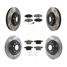 Load image into Gallery viewer, Front Rear Coat Drill Slot Disc Brake Rotors Ceramic Pad Kit For Audi TT Quattro