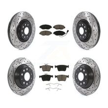 Load image into Gallery viewer, Front Rear Drilled Slot Brake Rotors Ceramic Pad Kit For Volkswagen Tiguan Jetta