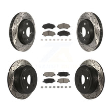 Load image into Gallery viewer, Front Rear Coat Drill Slot Disc Brake Rotor Ceramic Pad Kit For Jeep Wrangler JK