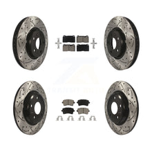 Load image into Gallery viewer, Front Rear Coated Drilled Slotted Disc Brake Rotor &amp; Ceramic Pad Kit For Audi Q5