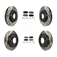 Charger l'image dans la galerie, Front Rear Drill Slot Brake Rotor Ceramic Pad Kit For 17-20 Hyundai Elantra 2.0L