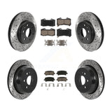 Front Rear Drilled Slot Brake Rotor & Ceramic Pad Kit For Chevrolet Colorado GMC