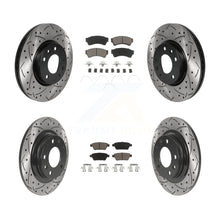Load image into Gallery viewer, Front Rear Drilled Slot Brake Rotors Ceramic Pad Kit For Ford Fusion Mazda 6 MKZ