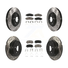 Charger l'image dans la galerie, Front Rear Drill Slot Brake Rotors Ceramic Pad Kit For Honda Pilot Acura MDX ZDX