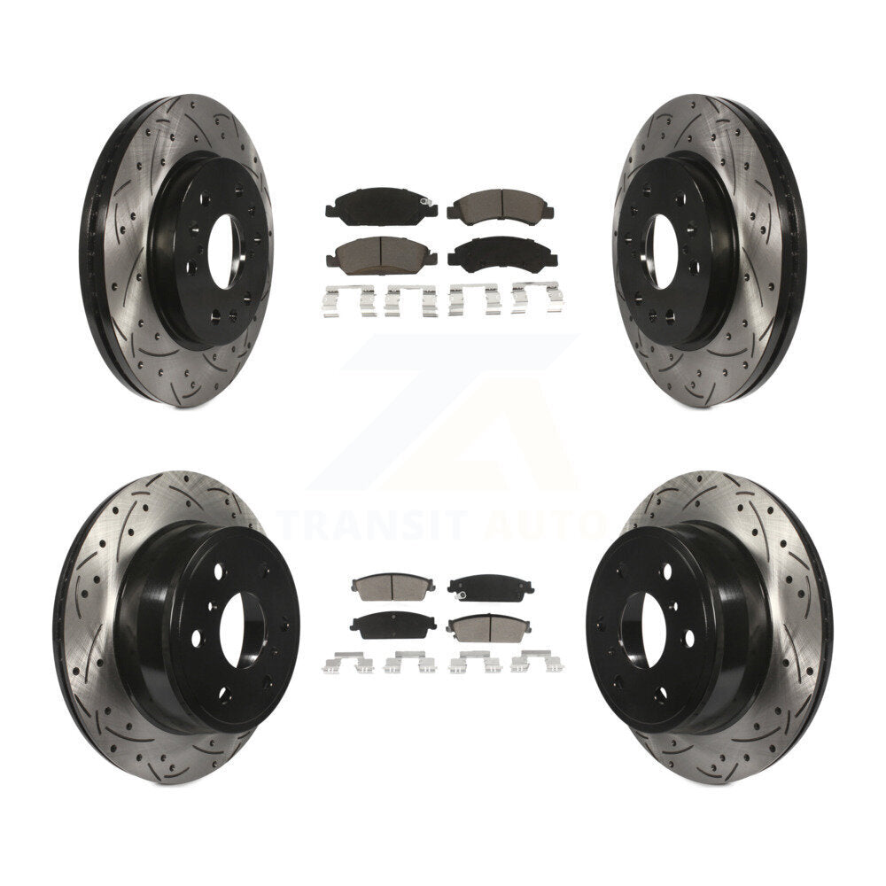 Kit de plaquettes en céramique pour Rotor de frein, fente avant et arrière, pour Chevrolet Silverado 1500 
