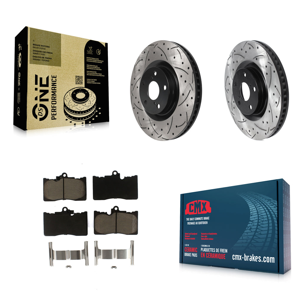 Kit de plaquettes en céramique pour Rotor de frein, fente avant percée, pour Lexus GS350 IS300 IS350 RC350 