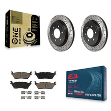 Charger l'image dans la galerie, Kit de plaquettes de frein en céramique, Rotors de frein à fente arrière percés pour Ford F-150 Expedition Lincoln 