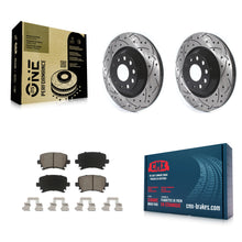 Load image into Gallery viewer, Rear Drill Slot Brake Rotors Ceramic Pad Kit For Volkswagen CC Passat GTI Golf R