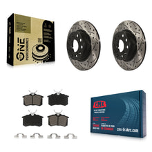 Charger l'image dans la galerie, Kit de plaquettes en céramique pour Rotor de frein à disque, fente de perçage pour manteau arrière, pour Volkswagen coccinelle Golf 