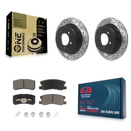 Rear Drill Slot Brake Rotors Ceramic Pad Kit For Jeep Patriot Dodge Chrysler 200