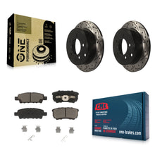 Charger l'image dans la galerie, Rear Drill Slot Brake Rotors Ceramic Pad Kit For Jeep Dodge Patriot Chrysler 200