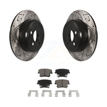 Charger l&#39;image dans la galerie, Rear Drill Slot Disc Brake Rotors Ceramic Pad Kit For Dodge Charger Chrysler 300