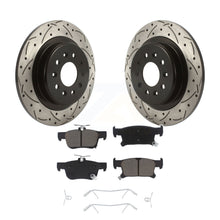 Load image into Gallery viewer, Rear Coated Drilled Slotted Disc Brake Rotors Ceramic Pad Kit For Buick Envision