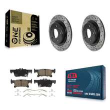 Load image into Gallery viewer, Rear Coated Drilled Slotted Disc Brake Rotors Ceramic Pad Kit For Buick Envision