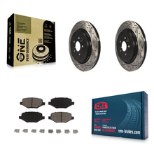 Load image into Gallery viewer, Rear Drill Slot Brake Rotor Ceramic Pad Kit For Ford Explorer Police Interceptor