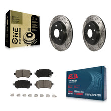 Charger l'image dans la galerie, Rear Drilled Slot Brake Rotor Ceramic Pad Kit For Dodge Grand Caravan Chrysler &amp;