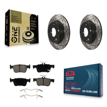 Load image into Gallery viewer, Rear Coated Drill Slot Disc Brake Rotors Ceramic Pad Kit For Honda Civic Insight
