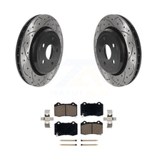 Load image into Gallery viewer, Rear Drilled Slot Disc Brake Rotor Ceramic Pad Kit For Jeep Grand Cherokee Dodge