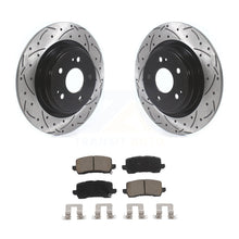 Charger l&#39;image dans la galerie, Rear Coated Drill Slot Disc Brake Rotors Ceramic Pad Kit For 2017-2020 Acura MDX