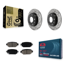 Load image into Gallery viewer, Rear Coated Drilled Slot Disc Brake Rotor Ceramic Pad Kit For Mazda 3 CX-3 Sport