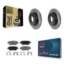 Charger l'image dans la galerie, Rear Drilled Slot Brake Rotor Ceramic Pad Kit For Mini Cooper Countryman Paceman