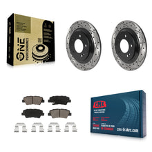Load image into Gallery viewer, Rear Drilled Slot Brake Rotor Ceramic Pad Kit For Kia Optima Hyundai Sonata Soul