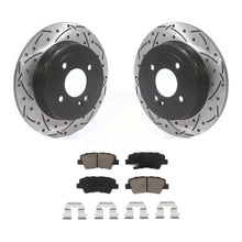 Load image into Gallery viewer, Rear Coat Drill Slot Disc Brake Rotor Ceramic Pad Kit For Hyundai Accent Kia Rio