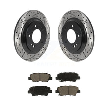 Charger l&#39;image dans la galerie, Rear Drill Slot Brake Rotors Ceramic Pad Kit For Hyundai Sonata Kia Optima GT EV