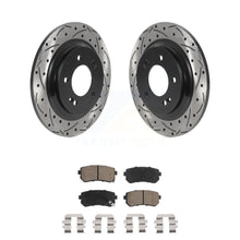 Charger l&#39;image dans la galerie, Rear Drilled Slot Brake Rotors Ceramic Pad Kit For 2016 Kia Optima LX/EX/LX 1.6T