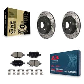Rear Drill Slot Disc Brake Rotor Ceramic Pad Kit For Buick Encore Chevrolet Trax
