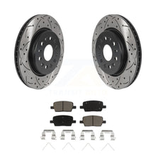 Load image into Gallery viewer, Rear Drilled Slot Brake Rotors Ceramic Pad Kit For Chevrolet Traverse GMC Acadia