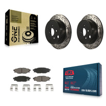Charger l'image dans la galerie, Rear Drill Slot Disc Brake Rotors Ceramic Pad Kit For Subaru Forester Impreza XV