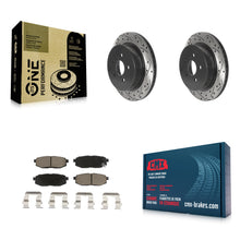 Load image into Gallery viewer, [Rear] 2014-2018 Subaru Forester 2.0L Performance Drilled &amp; Slotted Brake Rotor &amp; Ceramic Pads Kit For Max Braking