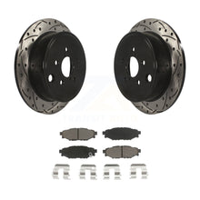 Charger l&#39;image dans la galerie, Rear Drill Slot Brake Rotors Ceramic Pad Kit For Subaru Outback Impreza Forester