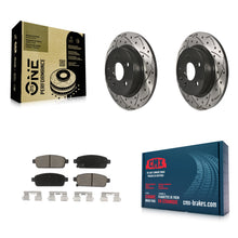 Charger l'image dans la galerie, Rear Drill Slot Brake Rotor Ceramic Pad Kit For Chevrolet Cruze Sonic Buick Trax