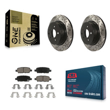 Load image into Gallery viewer, Rear Drill Slot Brake Rotor Ceramic Pad Kit For Nissan INFINITI Maxima G37 G35 Z