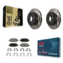 Charger l'image dans la galerie, Rear Drill Slot Brake Rotors Ceramic Pad Kit For Nissan Rogue Sport INFINITI G35
